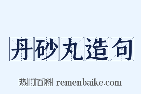 丹砂丸造句是什么意思的图片